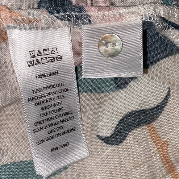 Rachel Zoe floral top size XLarge linen - Picture 6 of 7